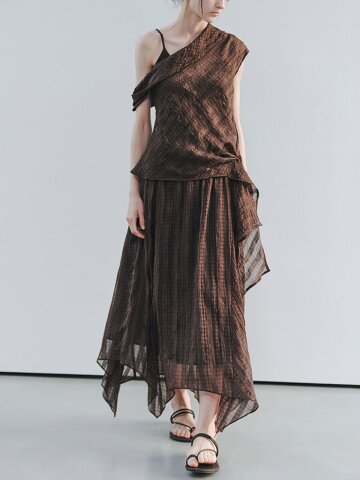 TG_Wrinkled asymmetric skirt
