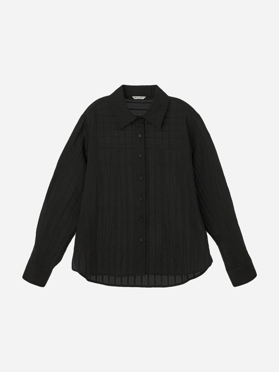 Sheer Shirt Blouse_Black