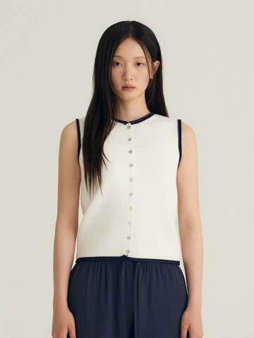 Combo Knit Top_Ivory