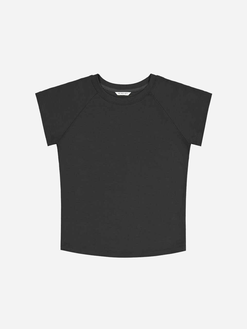 Cap-Sleeve Raglan T-Shirt_Charcoal