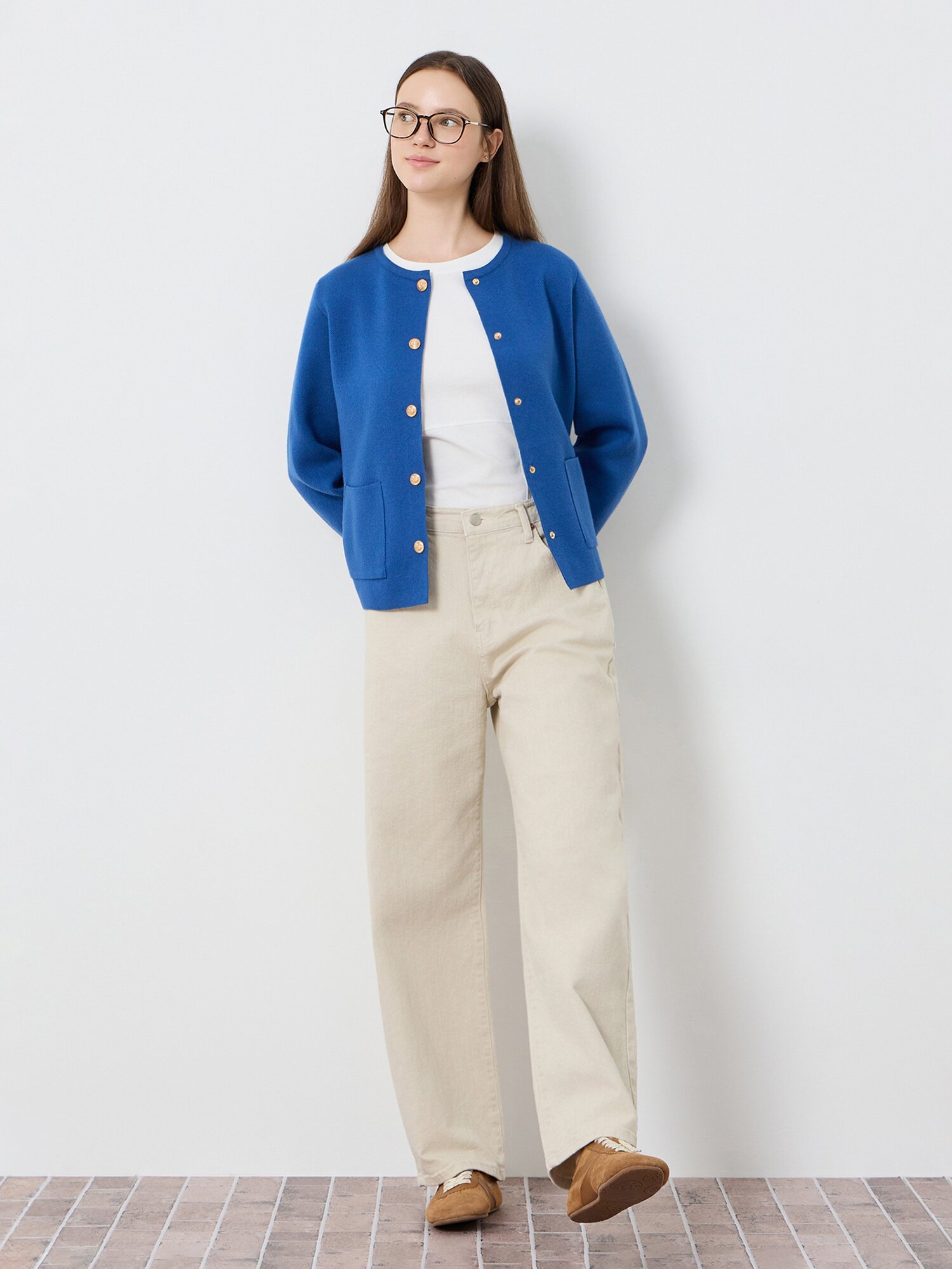 세미 와이드핏 컬러 코튼팬츠 (BEIGE)