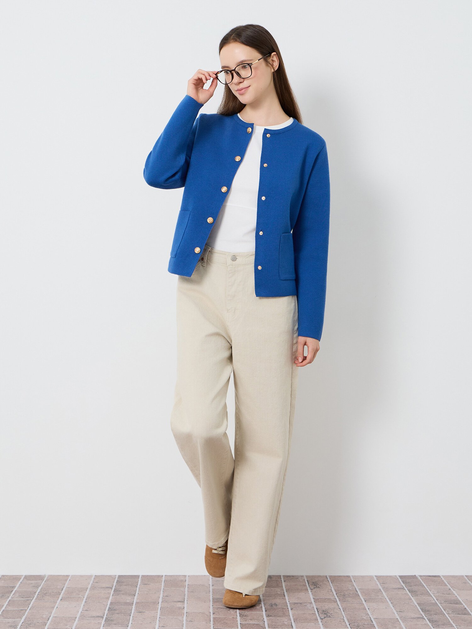 세미 와이드핏 컬러 코튼팬츠 (BEIGE)