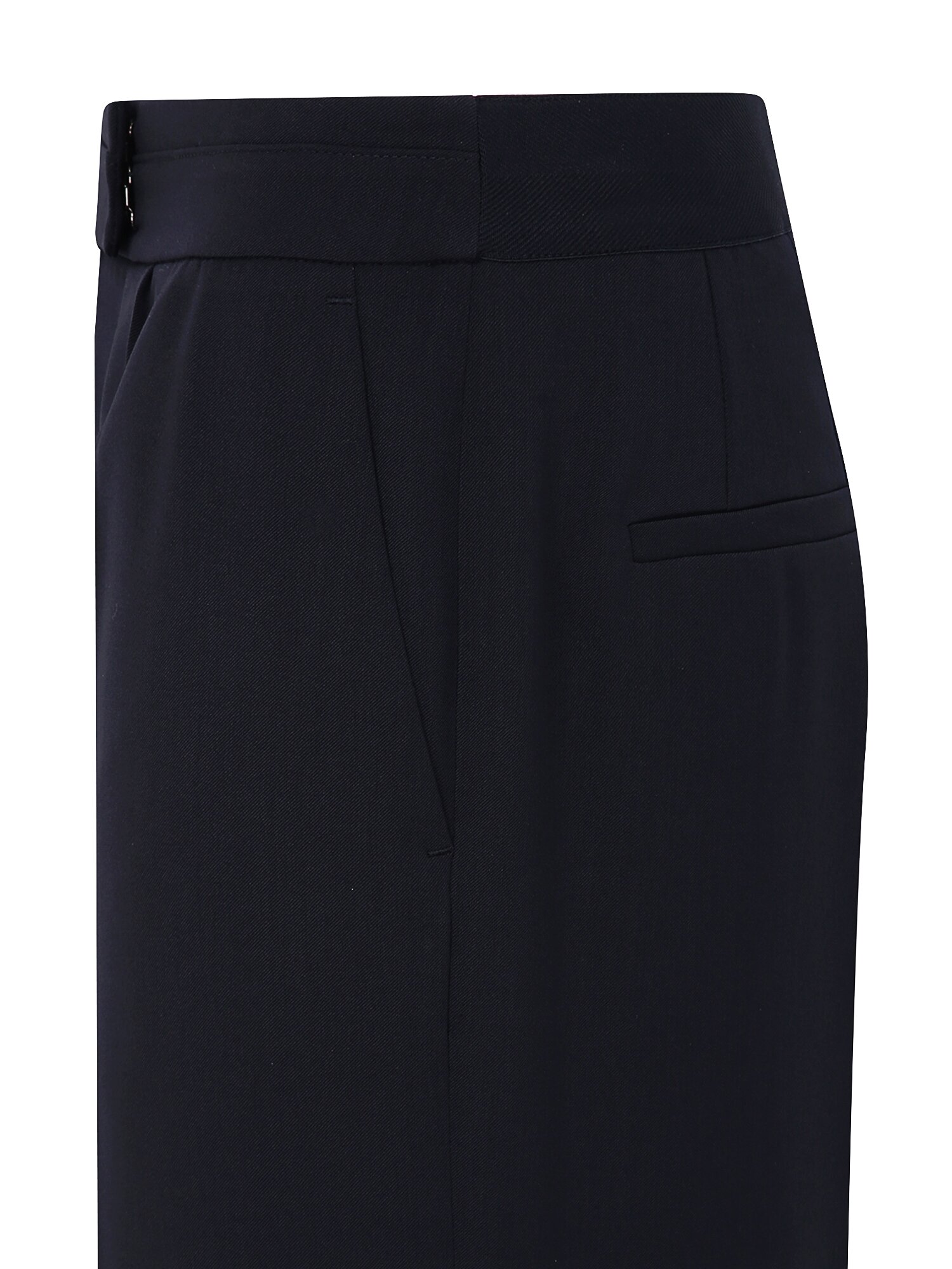 백 밴딩 와이드 일자핏 팬츠 (NAVY)