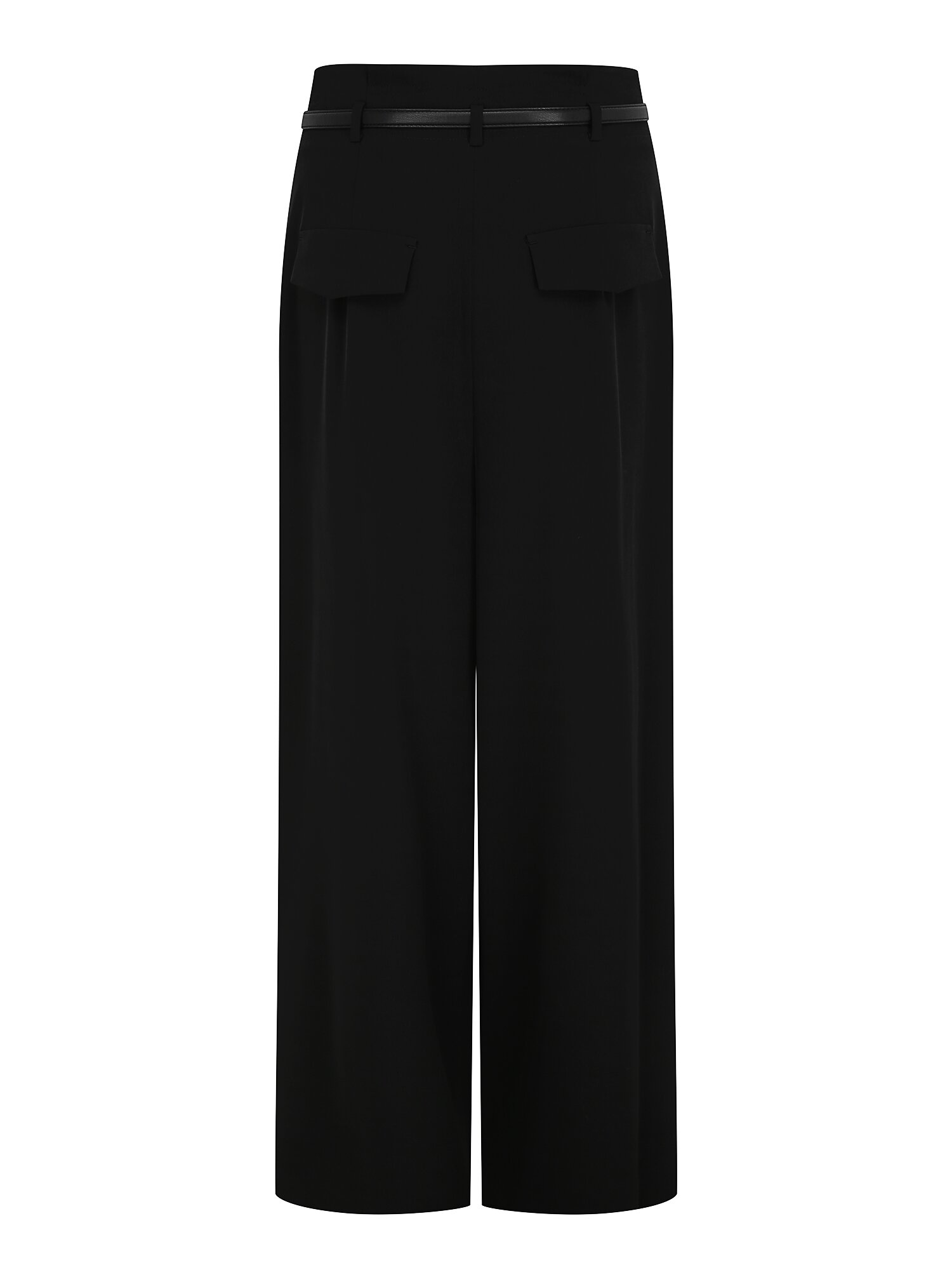하이 웨이스트 투턱 퀼로트 팬츠 (BLACK)