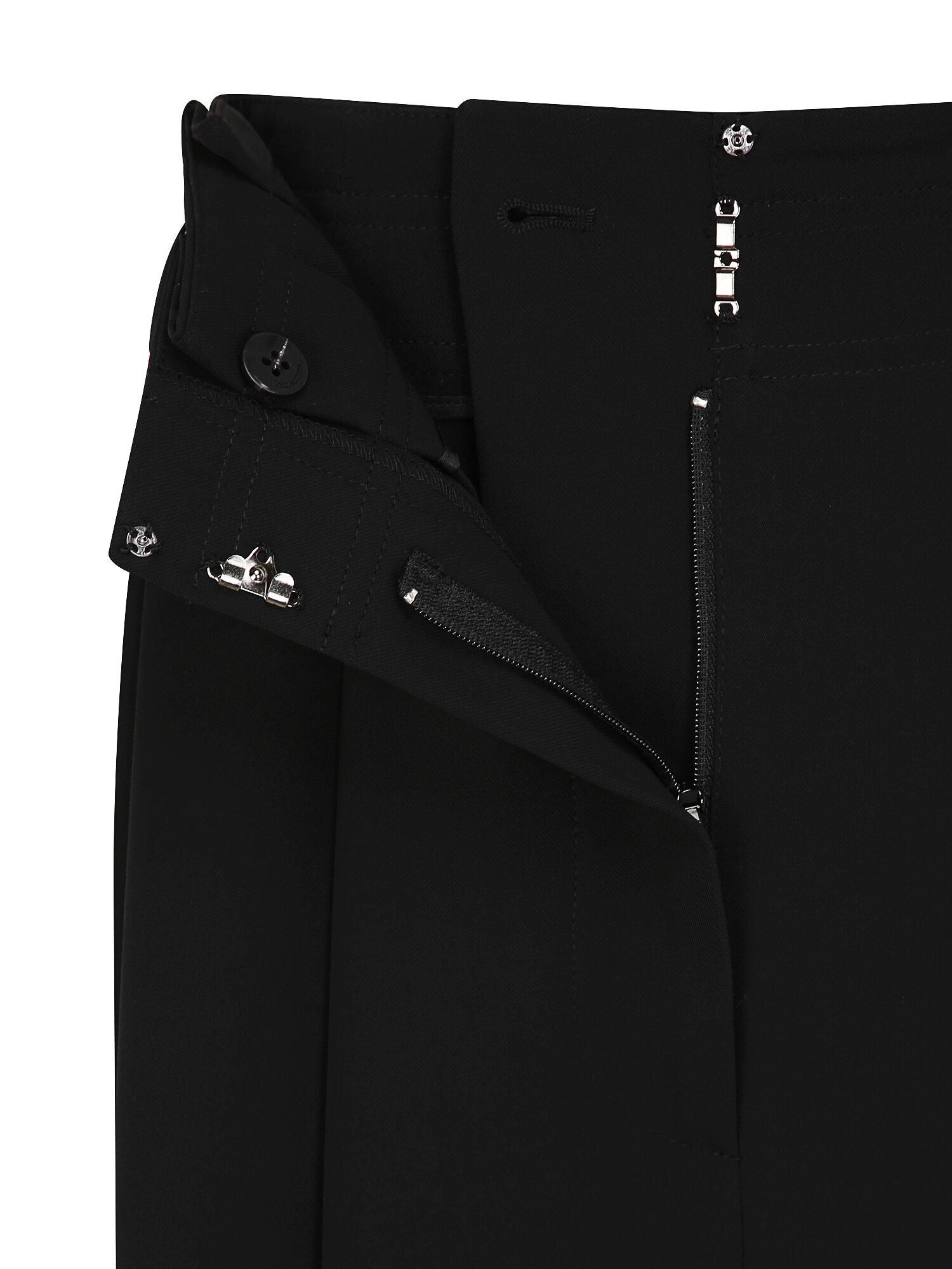 하이 웨이스트 투턱 퀼로트 팬츠 (BLACK)