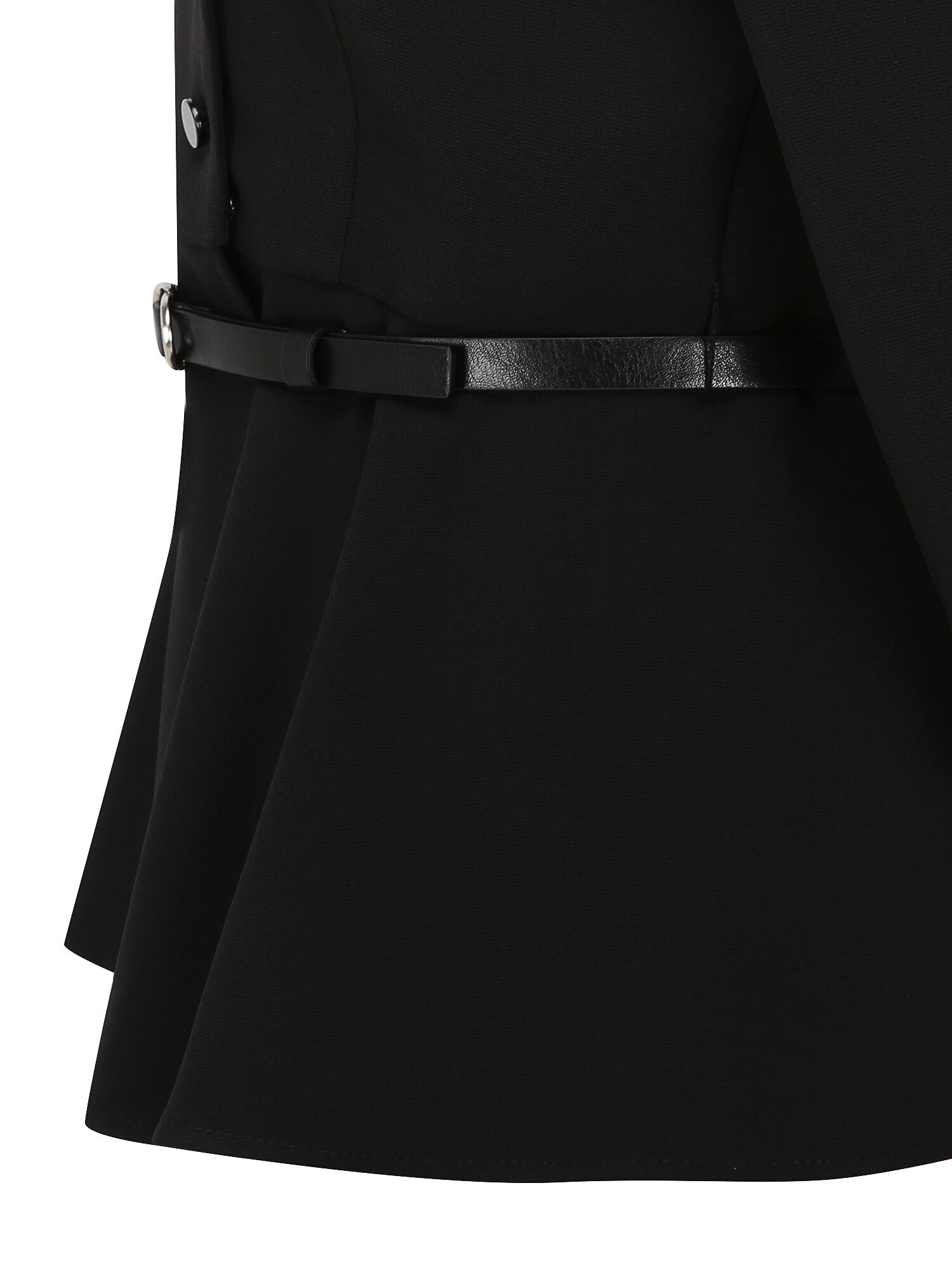 테일러드 7부 페플럼 재킷 (BLACK)