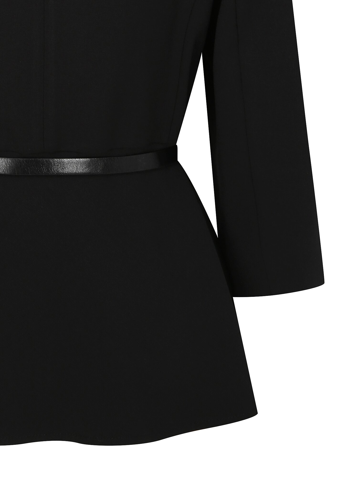 테일러드 7부 페플럼 재킷 (BLACK)