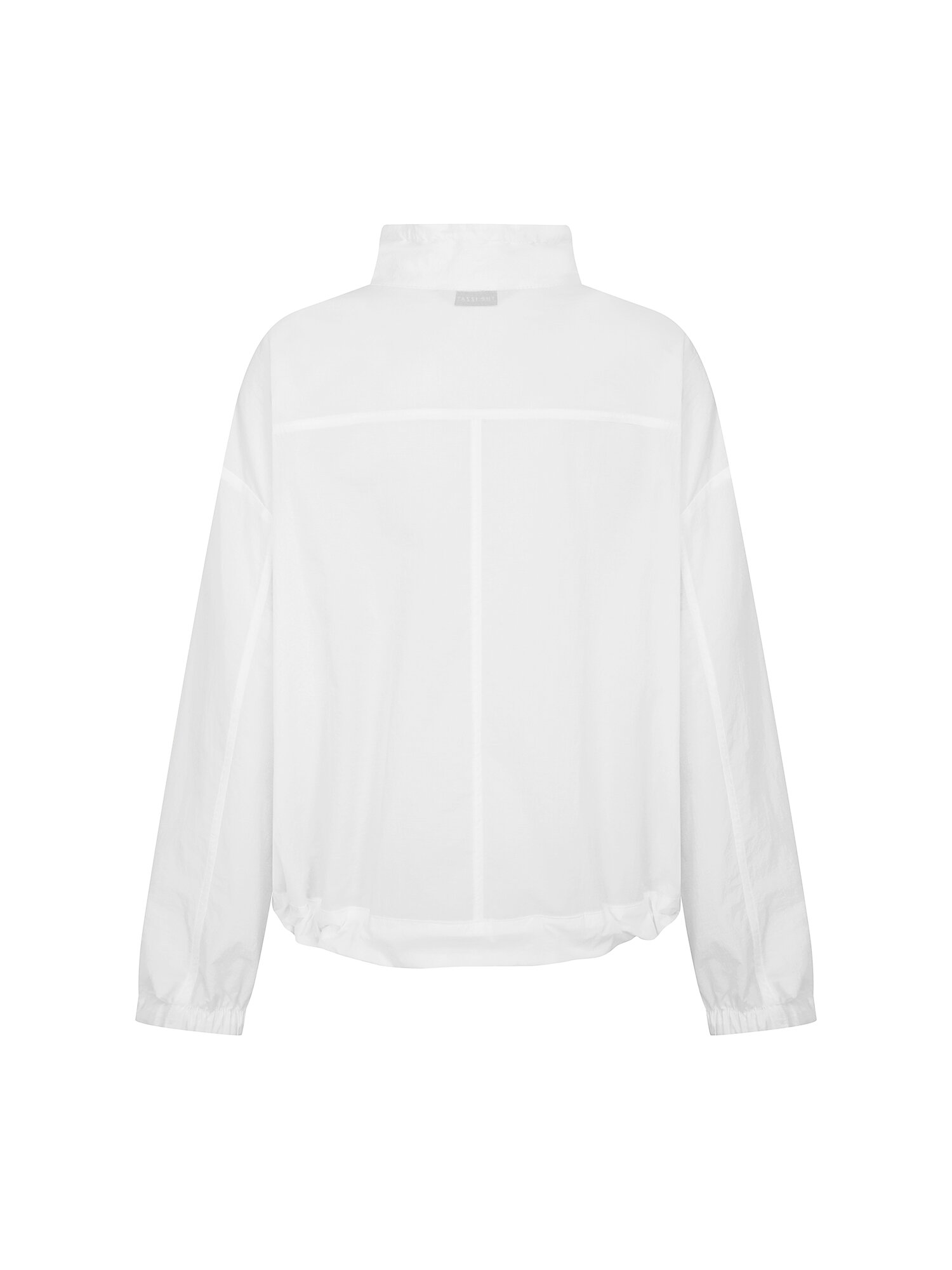 오버핏 라이트 스트링 하이넥 점퍼 (WHITE)