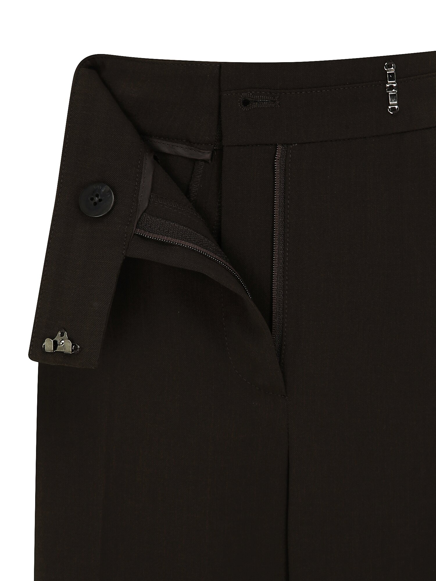 백 밴딩 와이드 일자핏 팬츠 (BROWN)