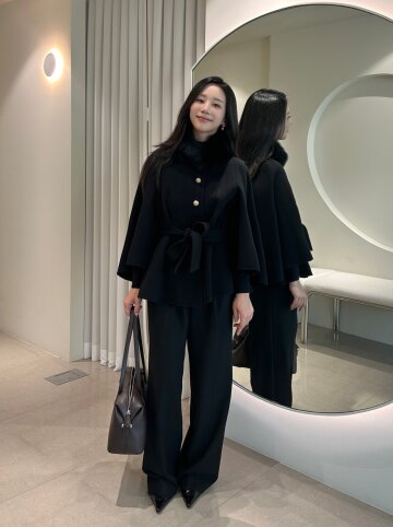 투턱 하이 웨이스트 와이드 팬츠 (BLACK)