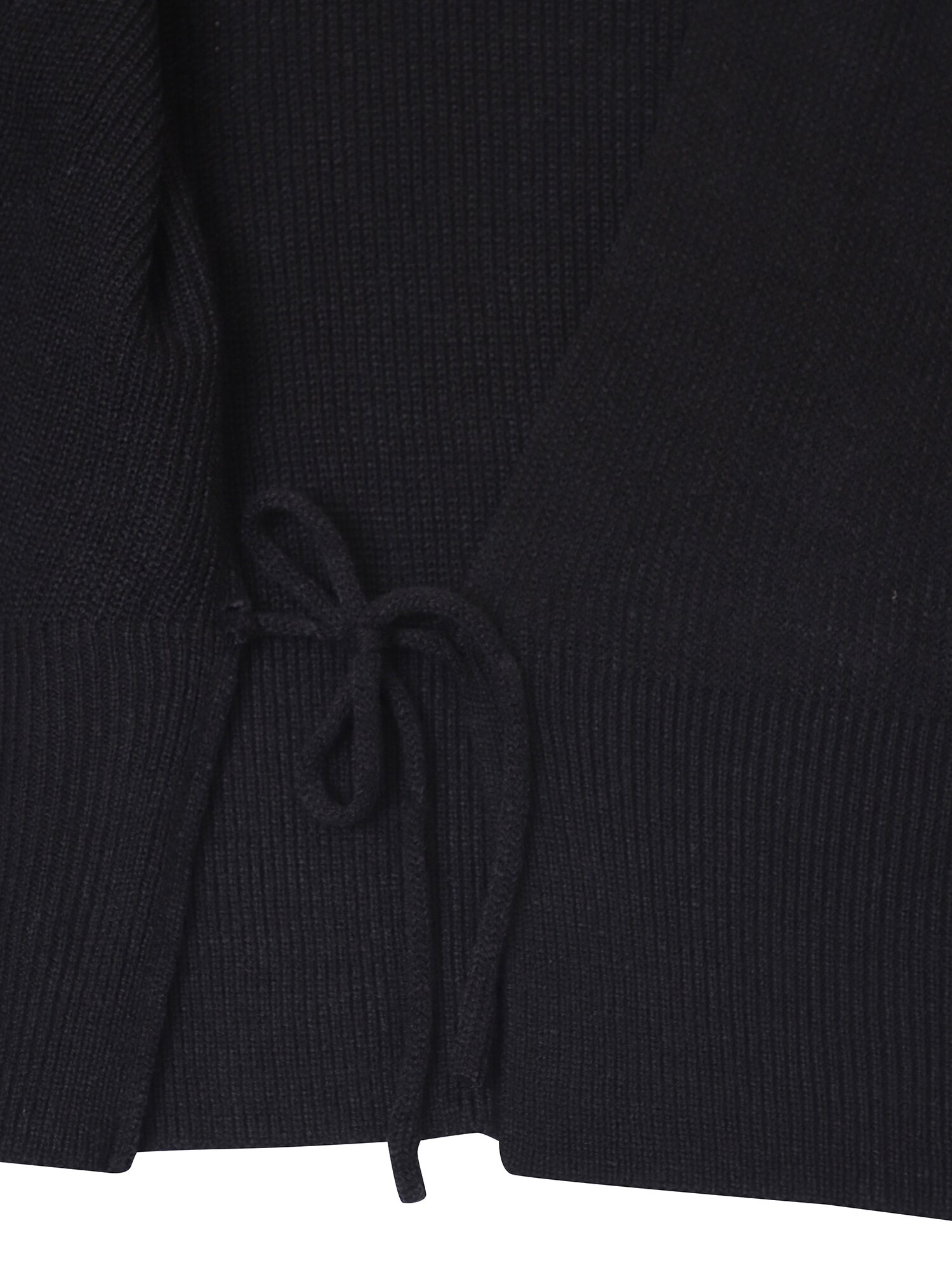 언밸런스 버튼 랩 가디건 (BLACK)