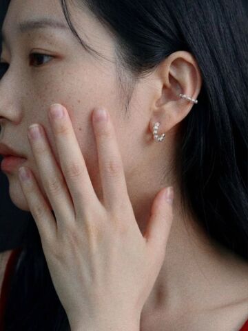  Shell wave one touch earrings / 쉘 웨이브 원터치 귀걸이