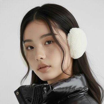 히키스 양털 똑딱이 방한귀마개 분리형 겨울 귀도리 여성 남성 커플 EM50