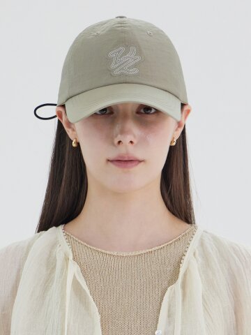 플로우 VZ 나일론 스티치 패치 볼캡 카키