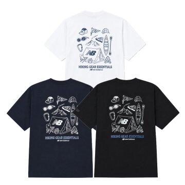 뉴발란스 공용 프로즌 캠핑 그래픽 오버핏 반팔티 NBNEGCO303 3종 택1