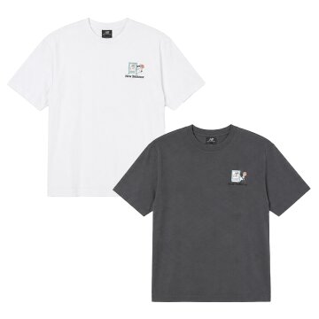 뉴발란스 공용 NB BOY 바스켓볼샵 세미오버핏 반팔티 NBNEGCO206 2종 택1