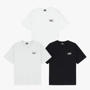 뉴발란스 공용 NB BOY 바스켓볼 레터링 세미오버핏 반팔티 NBNEGCO205 3종 택1