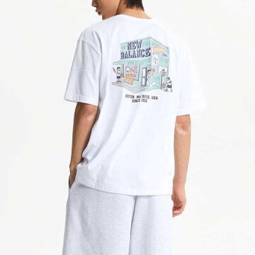 뉴발란스 공용 NB BOY 바스켓볼샵 세미오버핏 반팔티 NBNEGCO206-10