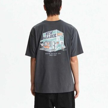뉴발란스 공용 NB BOY 바스켓볼샵 세미오버핏 반팔티 NBNEGCO206-60