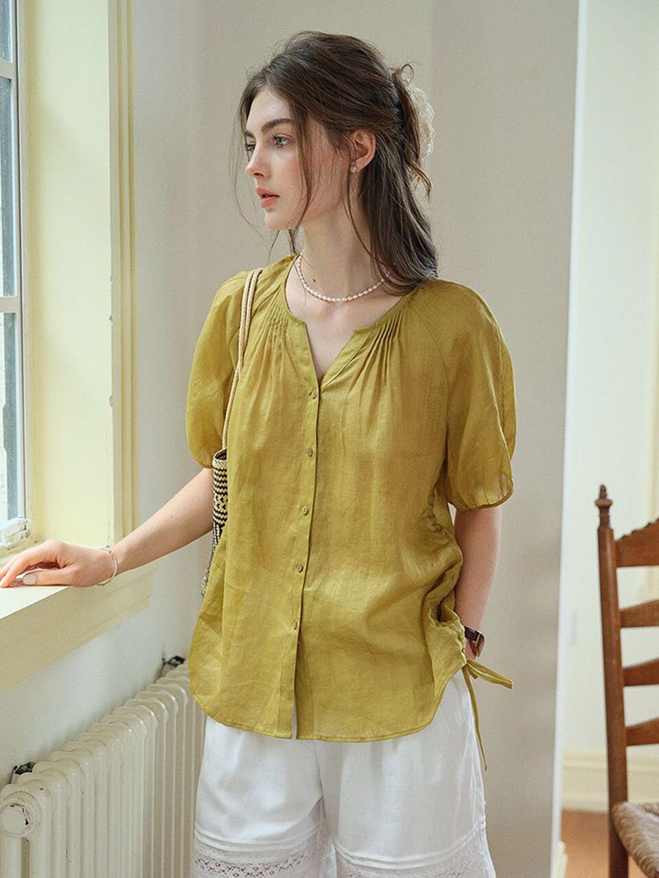 SR_Artistic vintage blouse_2color