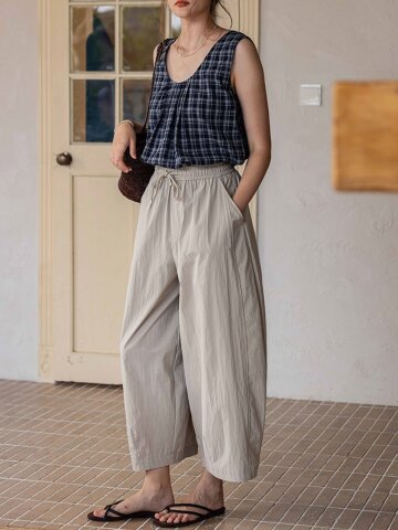 DA_Casual cropped pants_3color