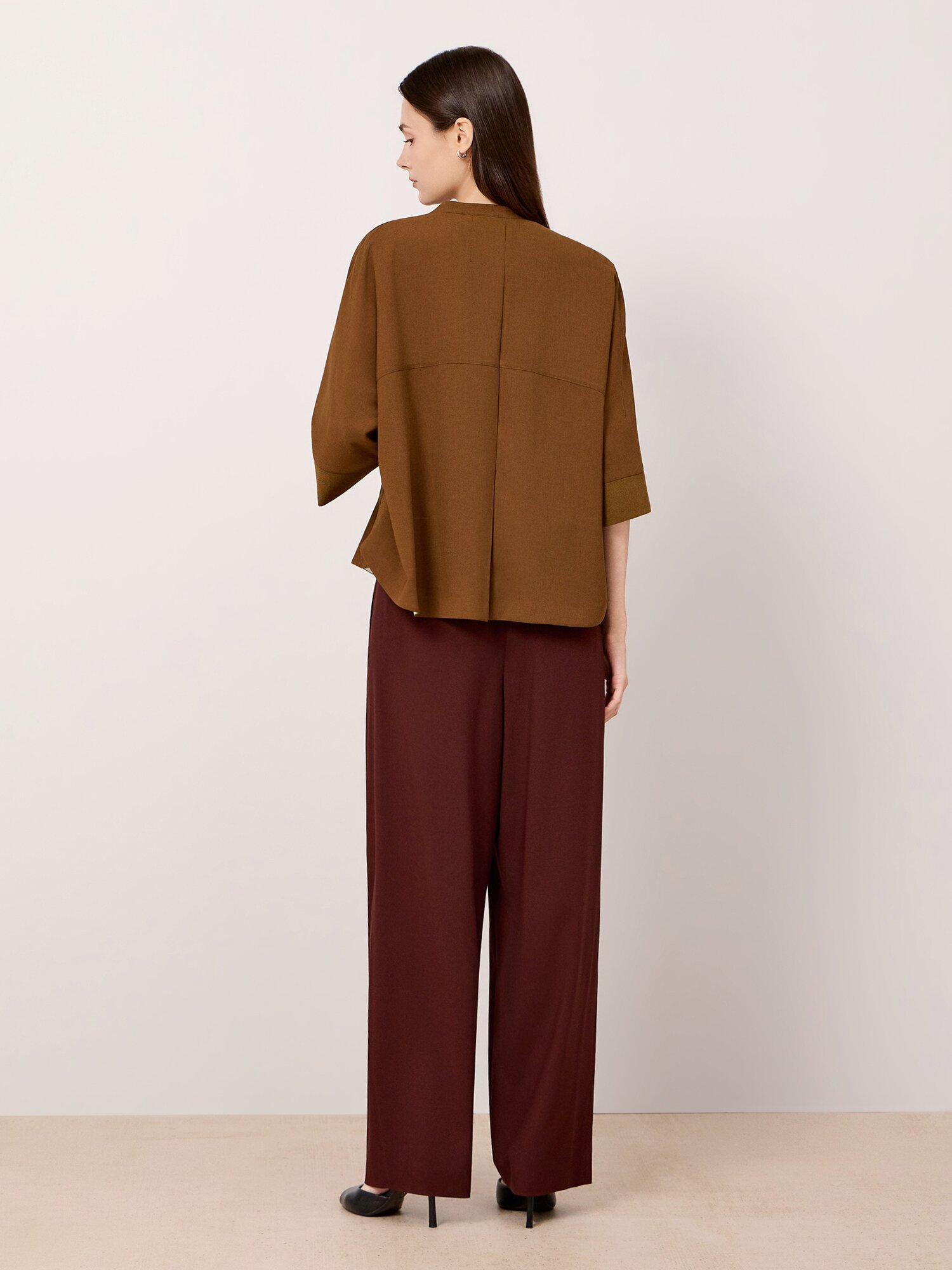 라운드넥 슬릿 돌먼 슬리브 자켓 (OLIVE KHAKI)
