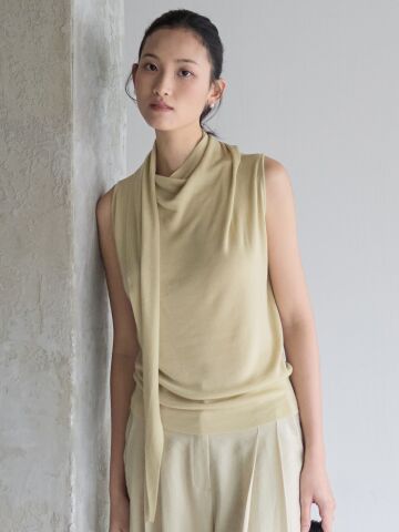 TIe Sleeveless Knit_Beige

