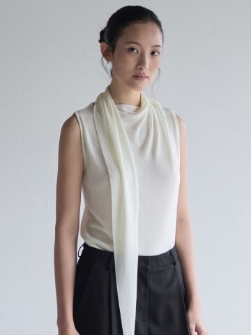 TIe Sleeveless Knit_Ivory

