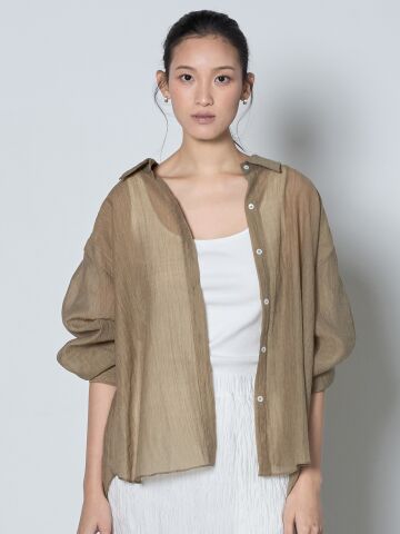 Sheer Shirt_Brown



