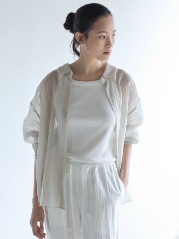 Sheer Shirt_Mint Gray




