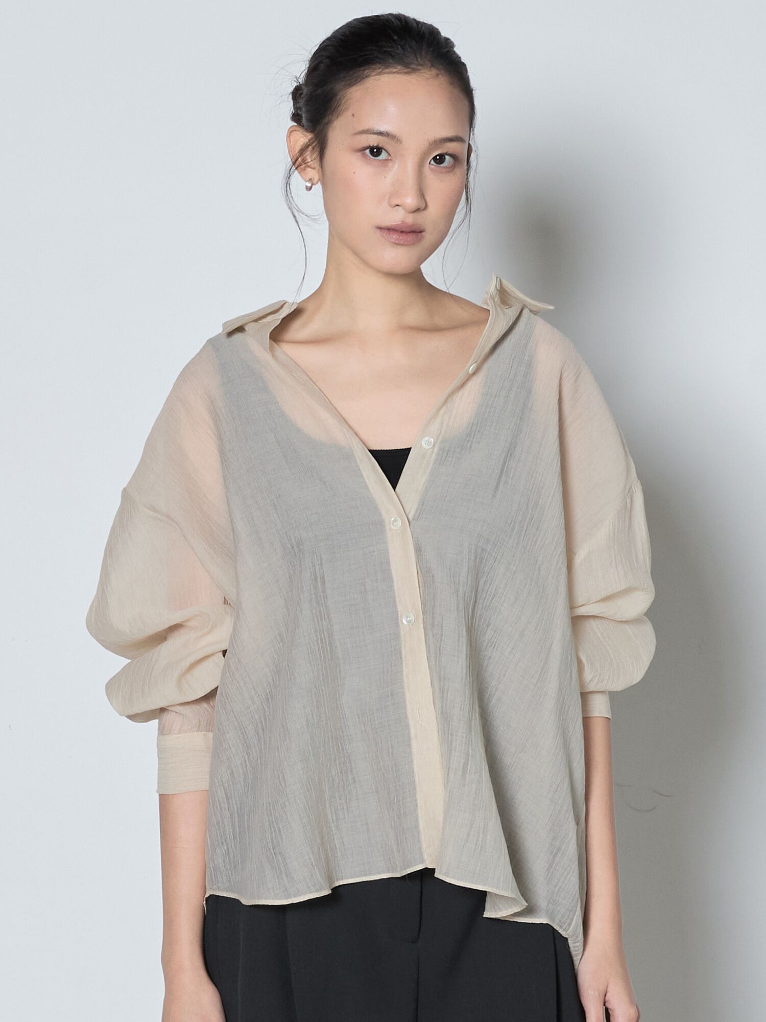 Sheer Shirt_Light Beige
