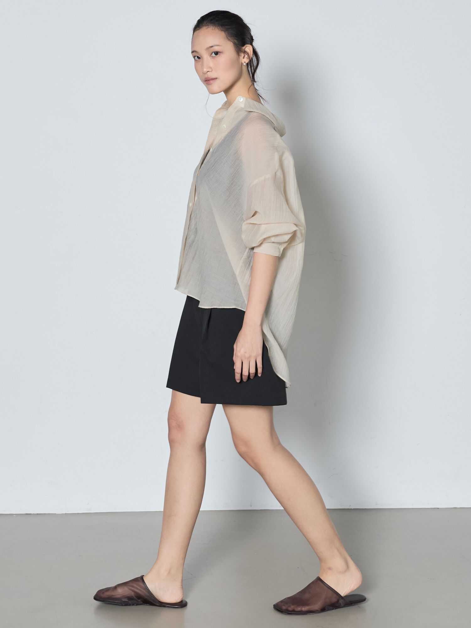 Sheer Shirt_Light Beige