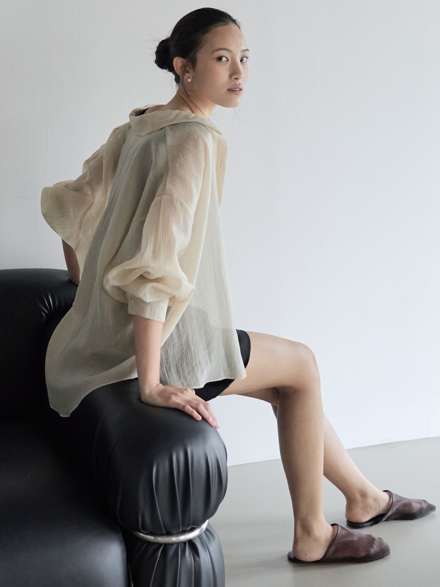 Sheer Shirt_Light Beige