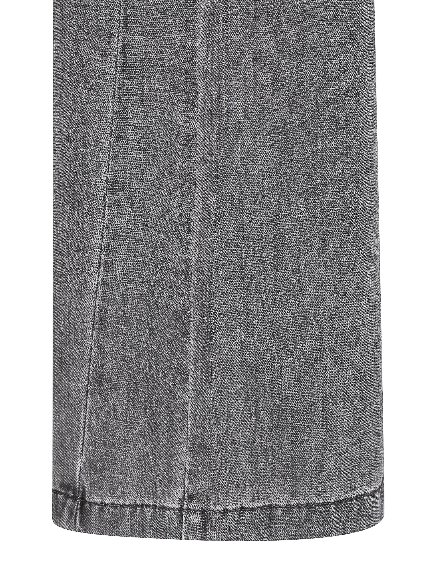 자수 인밴딩 와이드 데님 팬츠 (DARK GREY)