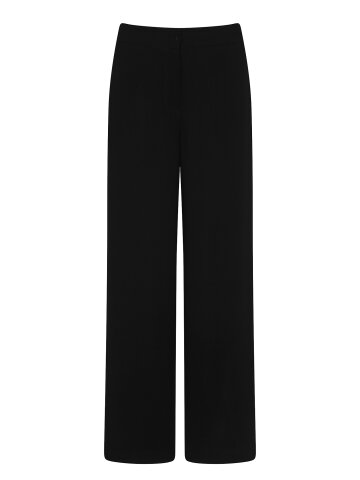 모던 노턱 백 밴딩 와이드 팬츠 (BLACK)