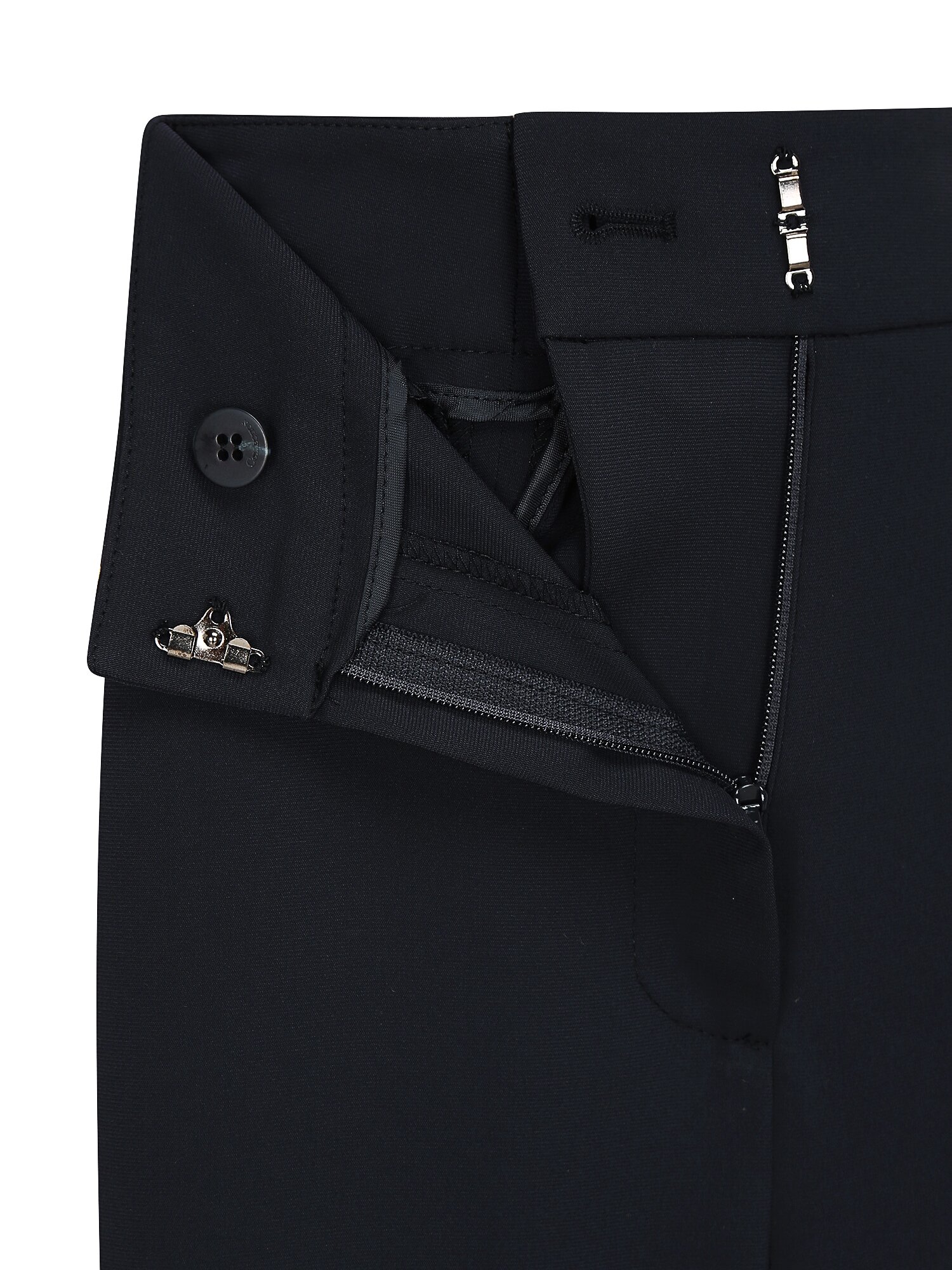 모던 노턱 백 밴딩 와이드 팬츠 (NAVY)