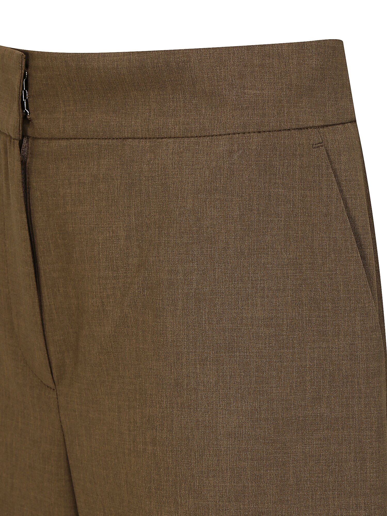 모던 노턱 히든 와이드 팬츠 (BROWN)