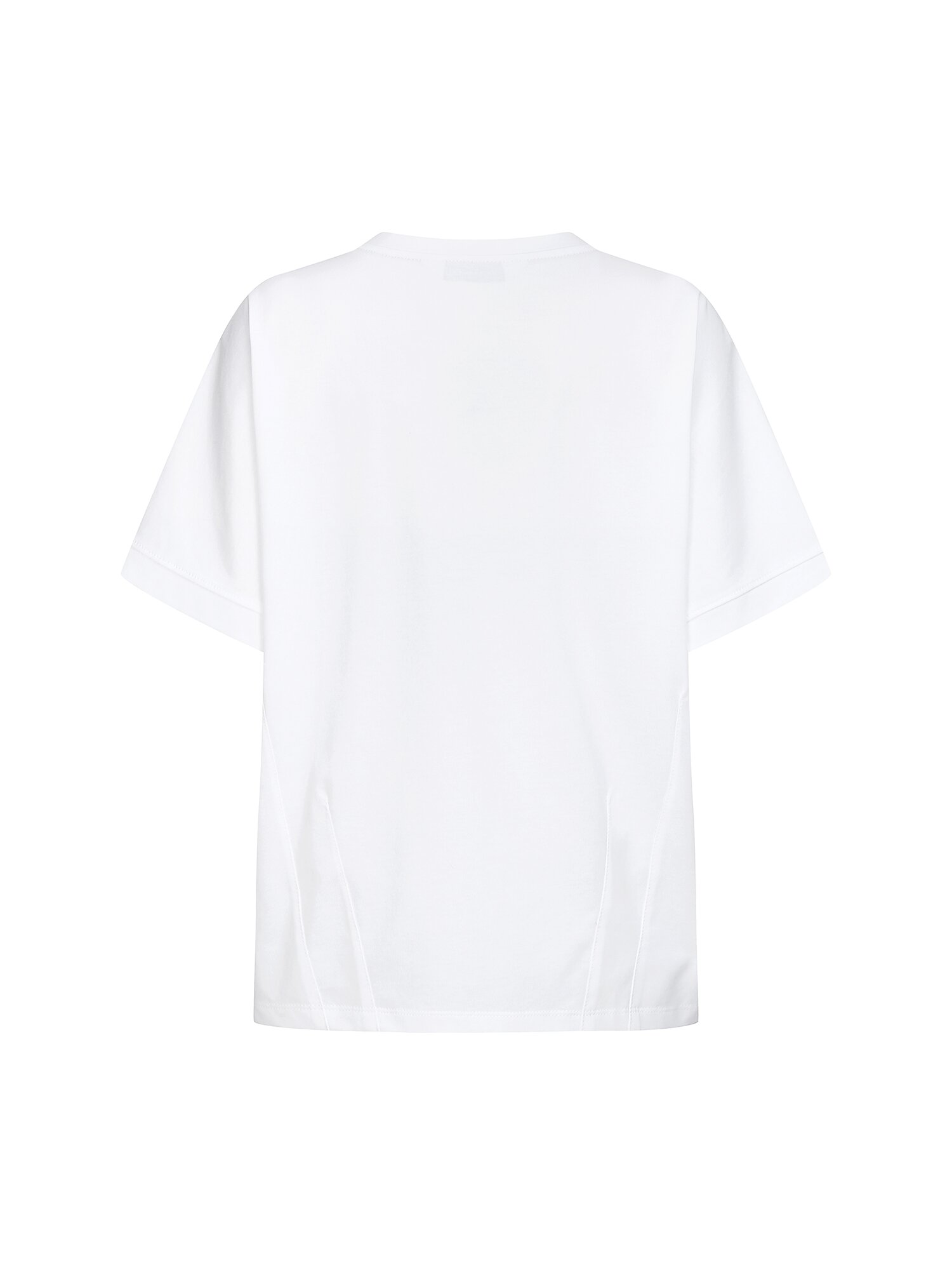코튼 비즈 장식 프린트 티셔츠 (WHITE)