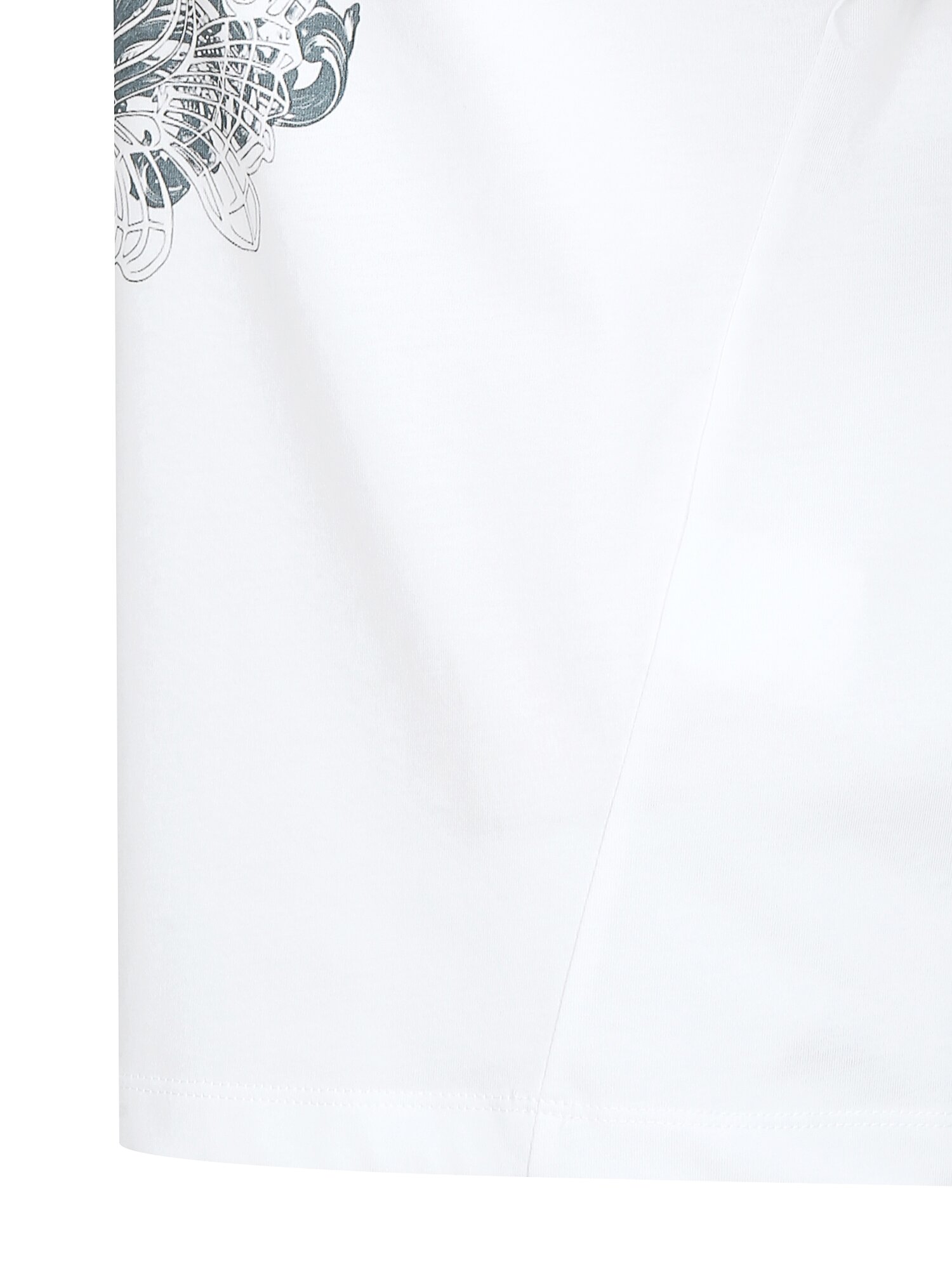코튼 비즈 장식 프린트 티셔츠 (WHITE)