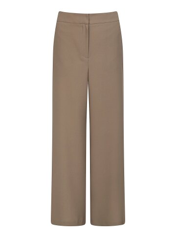 모던 노턱 백 밴딩 와이드 팬츠 (LIGHT BROWN)