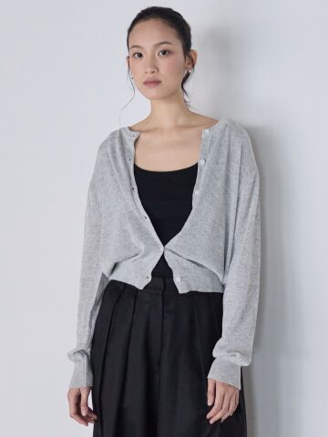 Essential Round Cardigan_Gray




