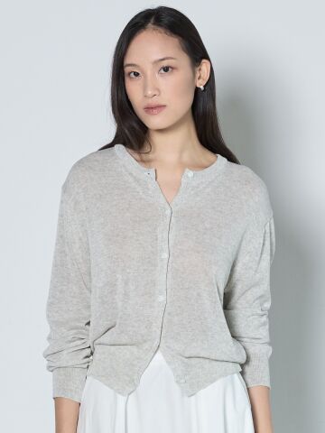 Essential Round Cardigan_Oat Beige






