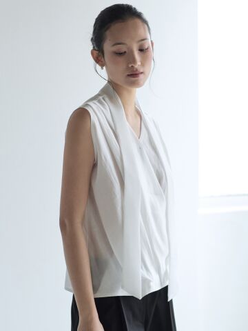 Flow Scarf Blouse_Ivory







