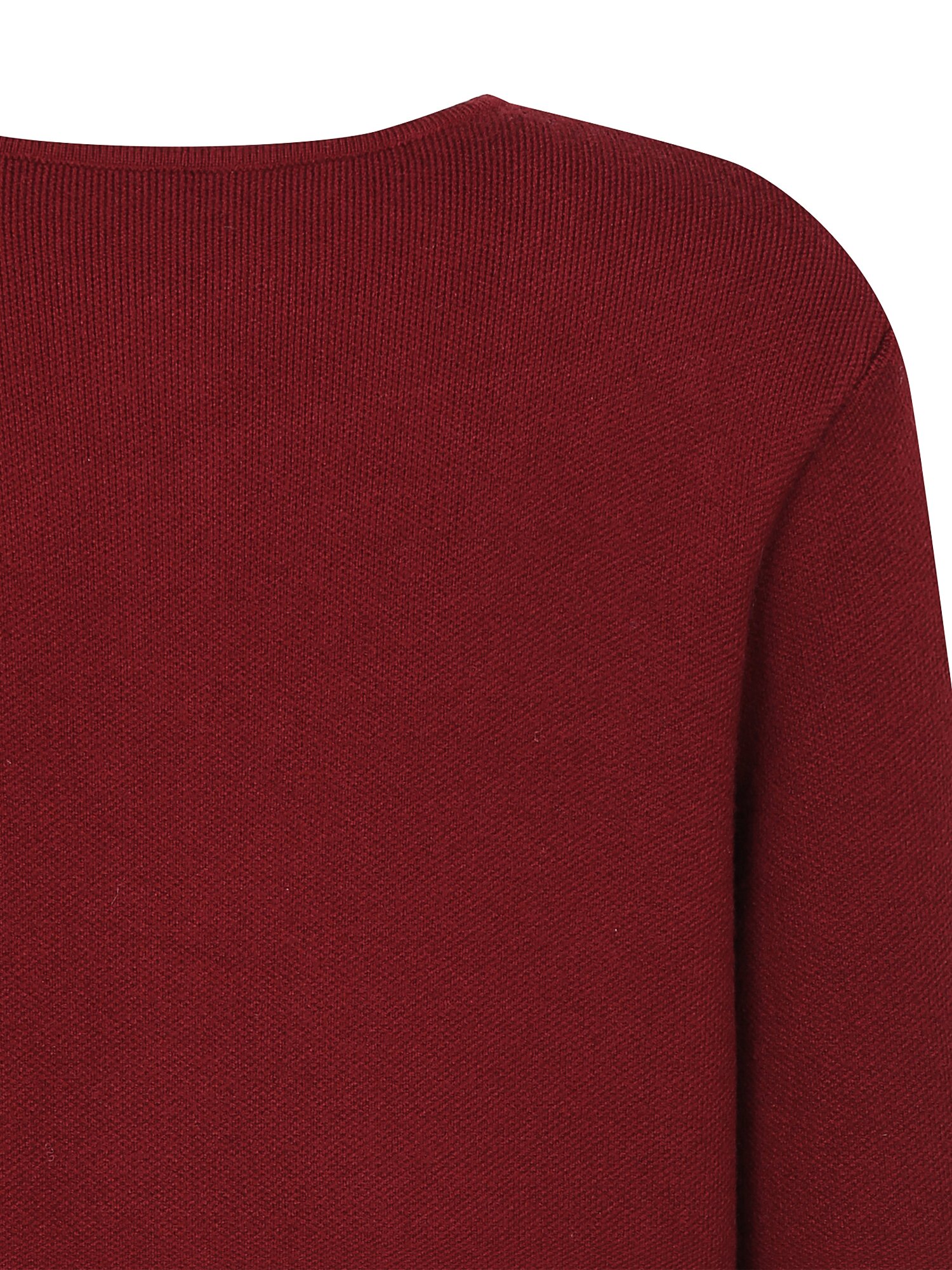 패치 포켓 라운드넥 크롭 가디건 (BURGUNDY)