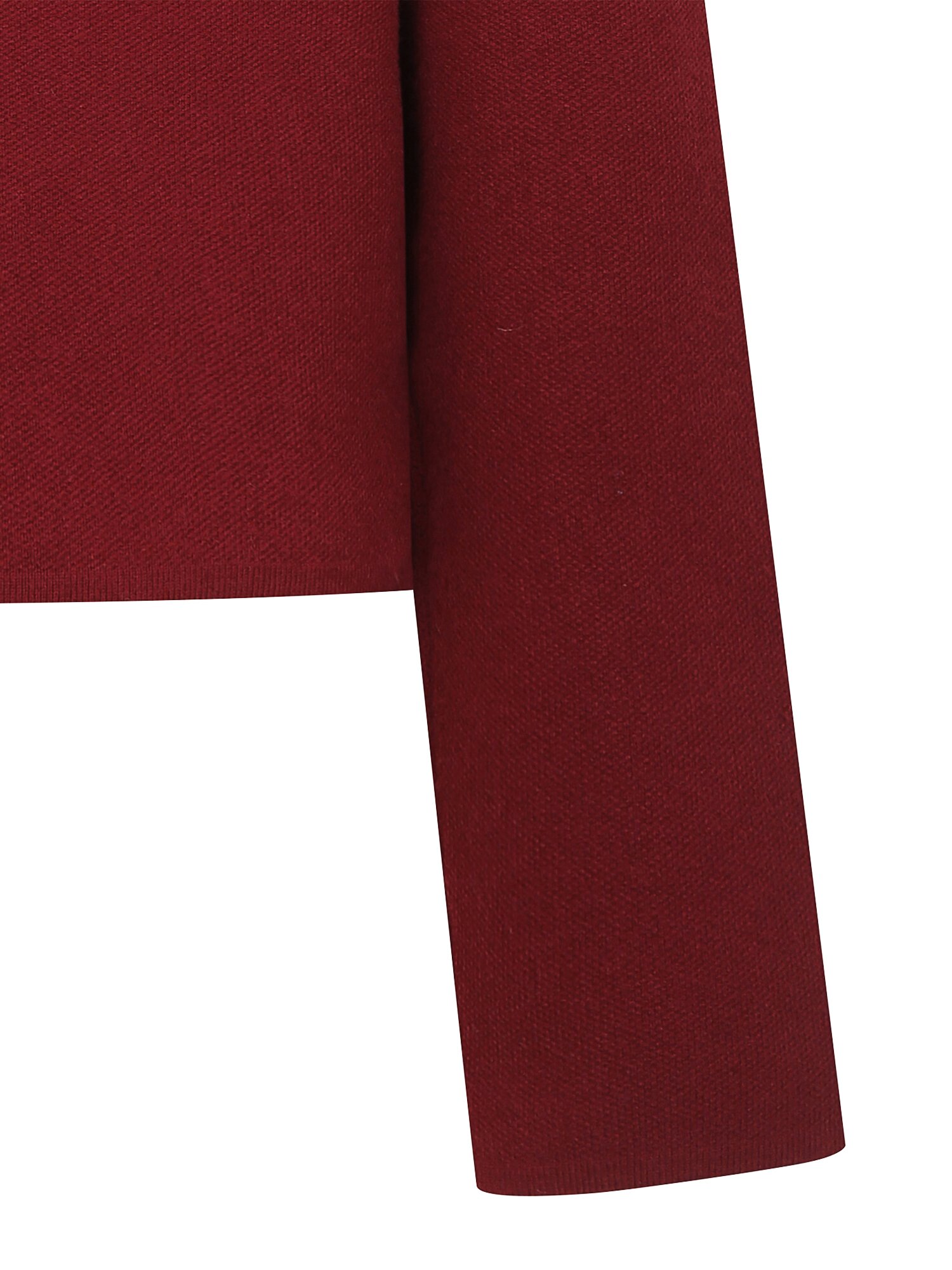 패치 포켓 라운드넥 크롭 가디건 (BURGUNDY)