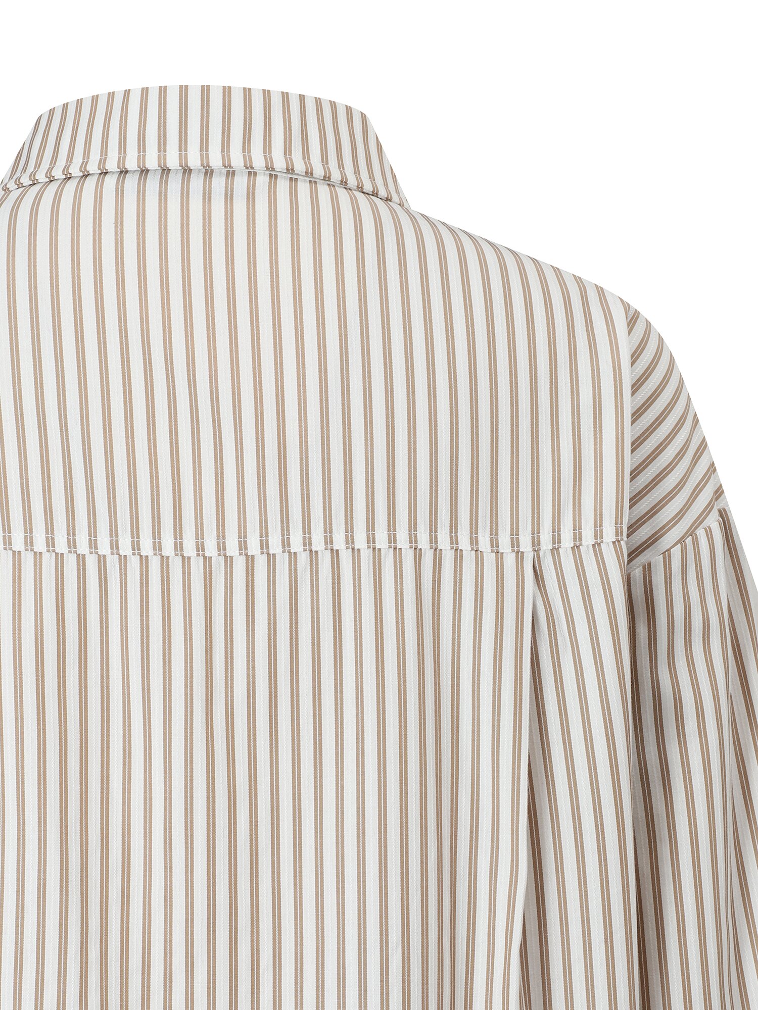 루즈핏 스트라이프 셔츠 칼라 블라우스 (STRIPE BEIGE)