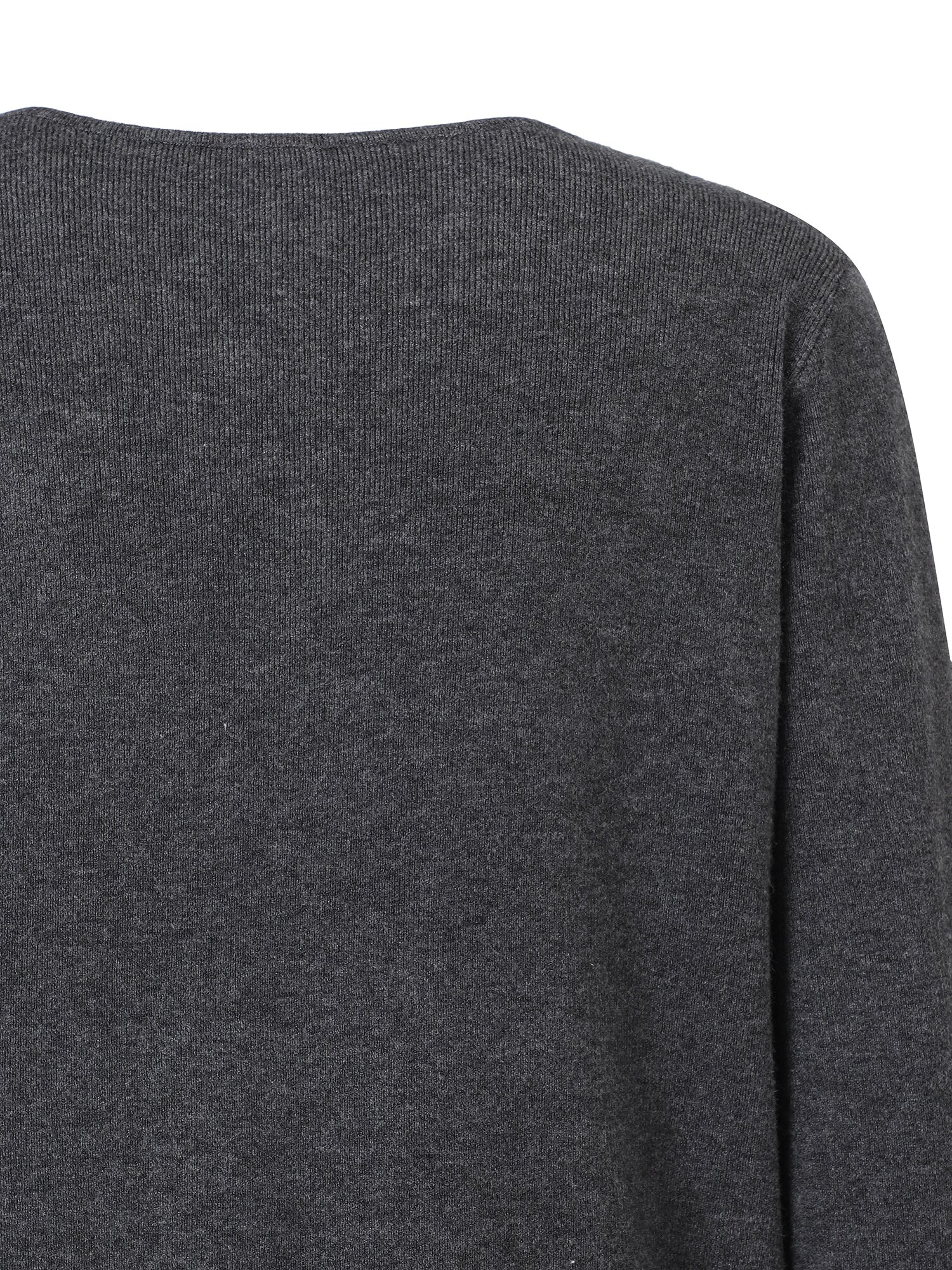 오픈 칼라 버튼 니트 가디건 (GREY)