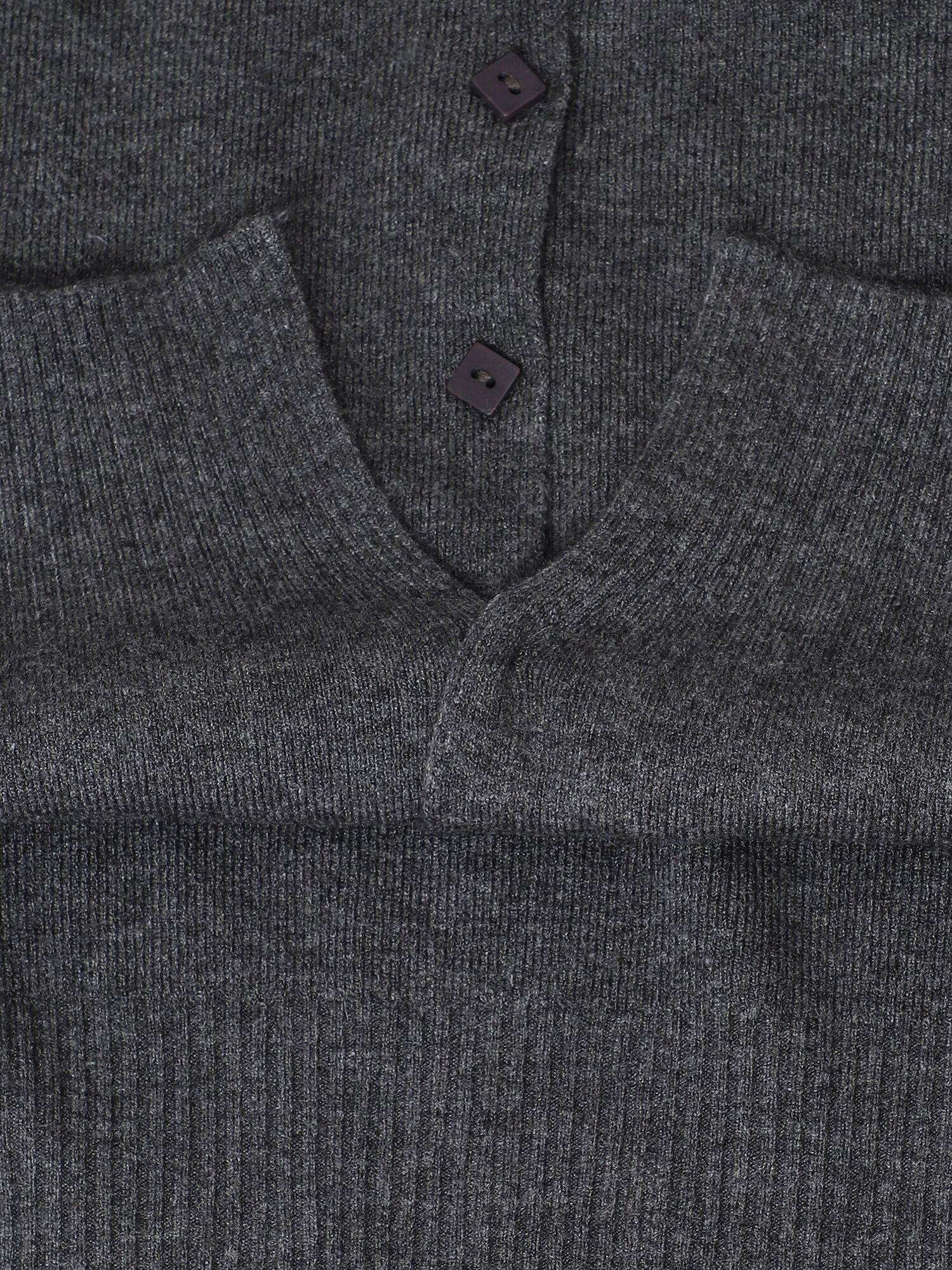 오픈 칼라 버튼 니트 가디건 (GREY)