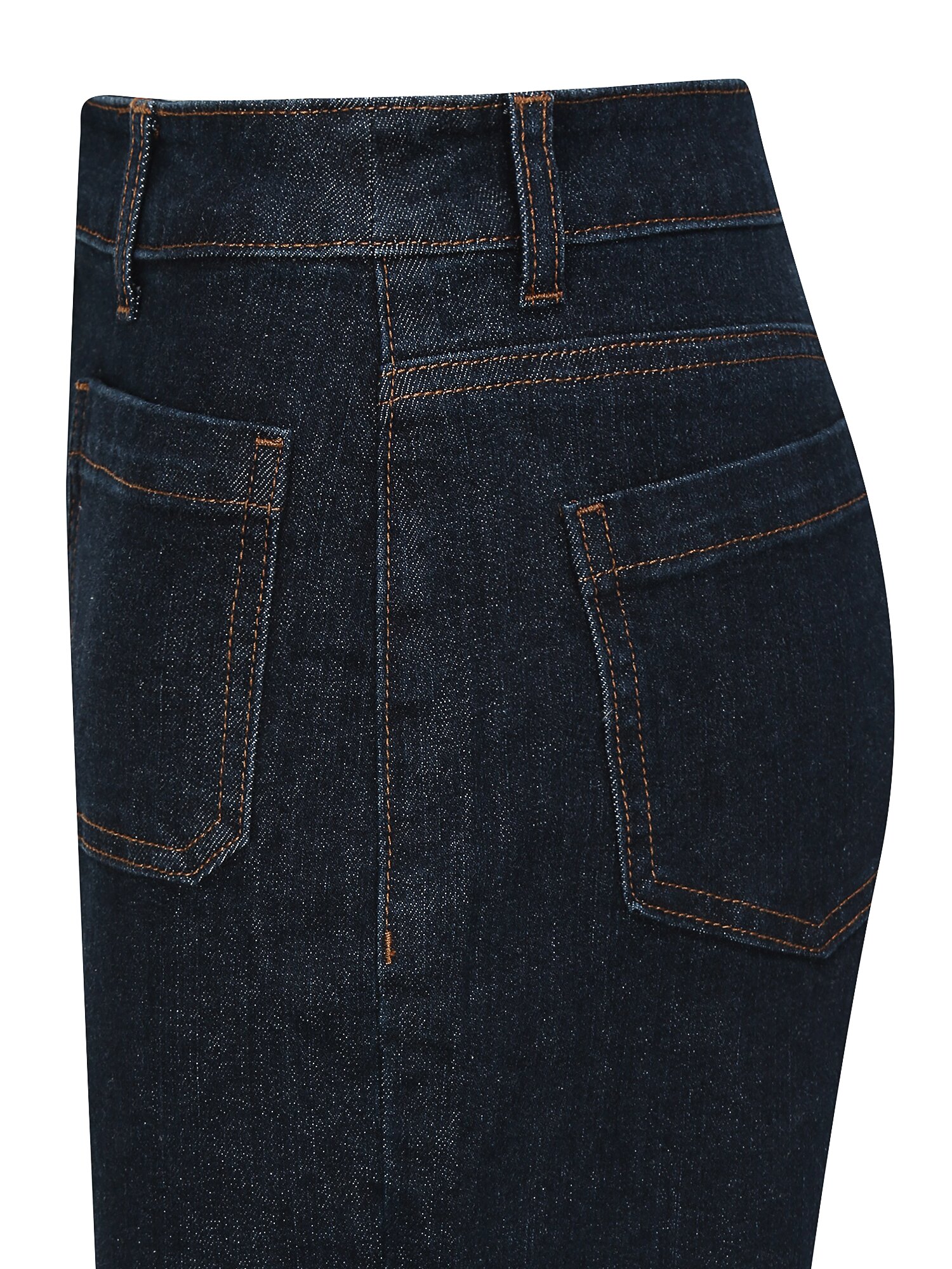패치 포켓 부츠컷 데님 팬츠 (DARK NAVY)