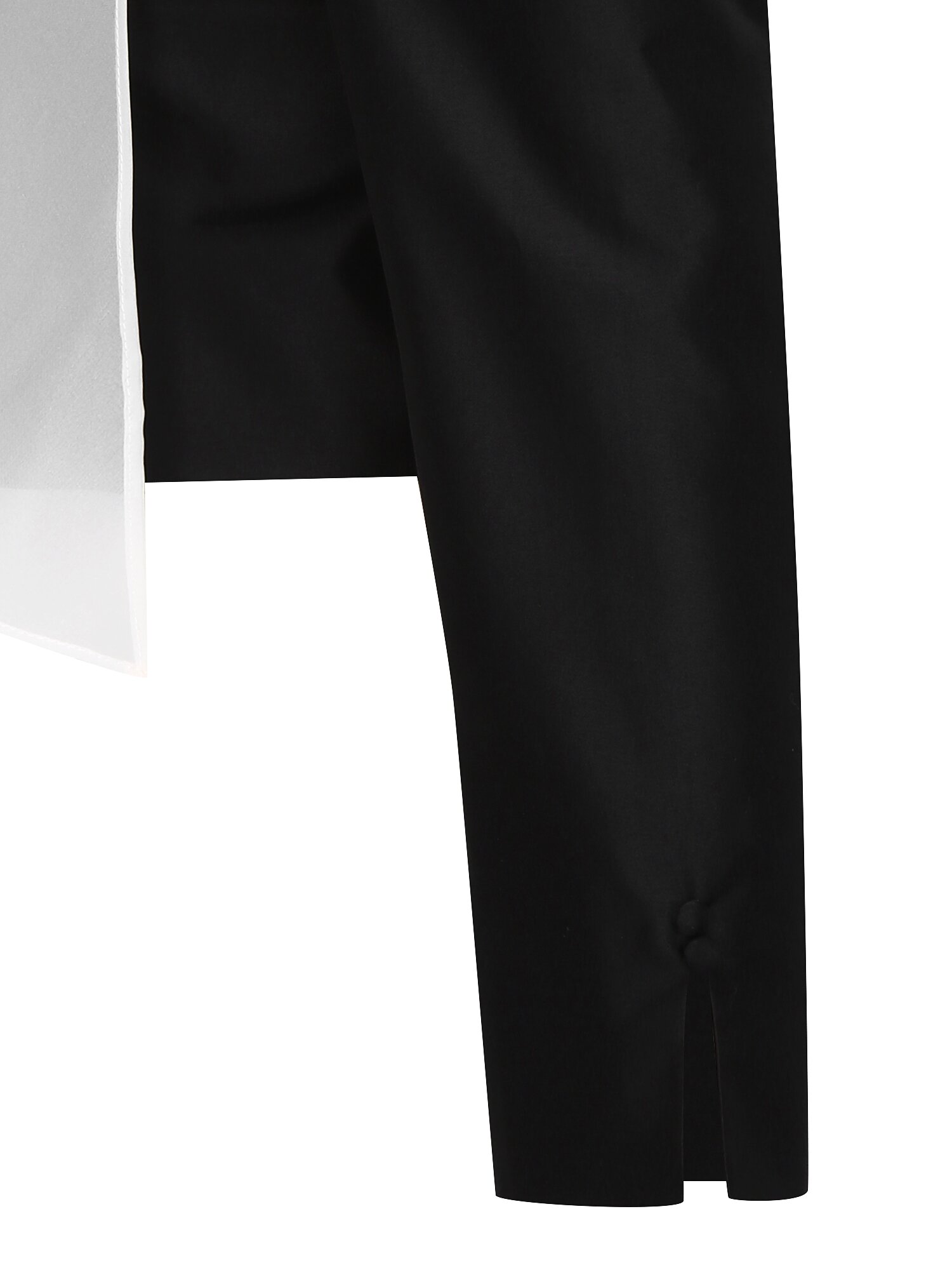 타이 칼라 실키 크롭 재킷 (BLACK)